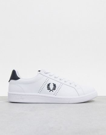 Fred Perry B721 Leather Tainers Bijele - Muške Tenisice | 43927FKOW